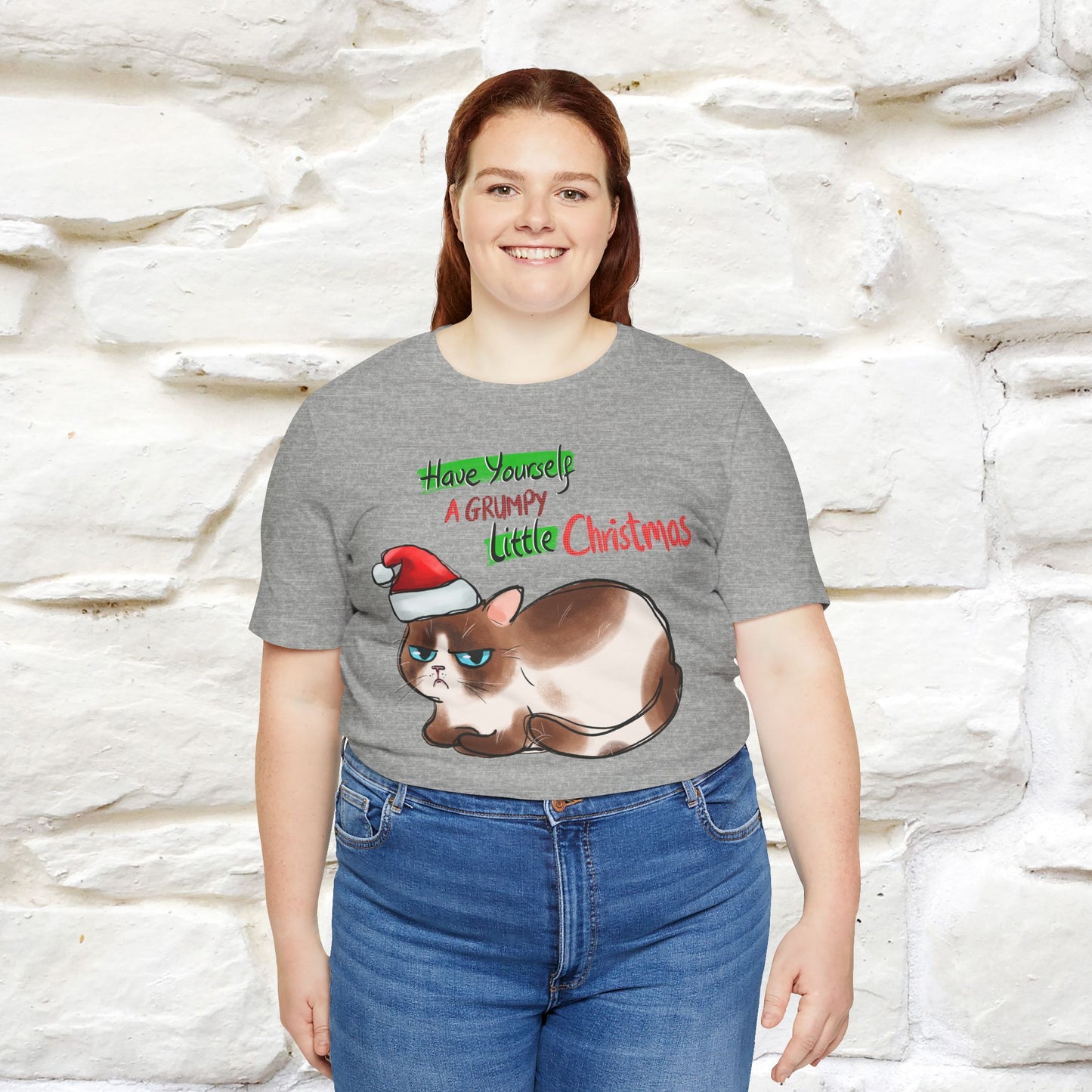 Have Yourself a Grumpy Little Christmas | Festive Cat Christmas Shirt for Men & Women | 100% Cotton*