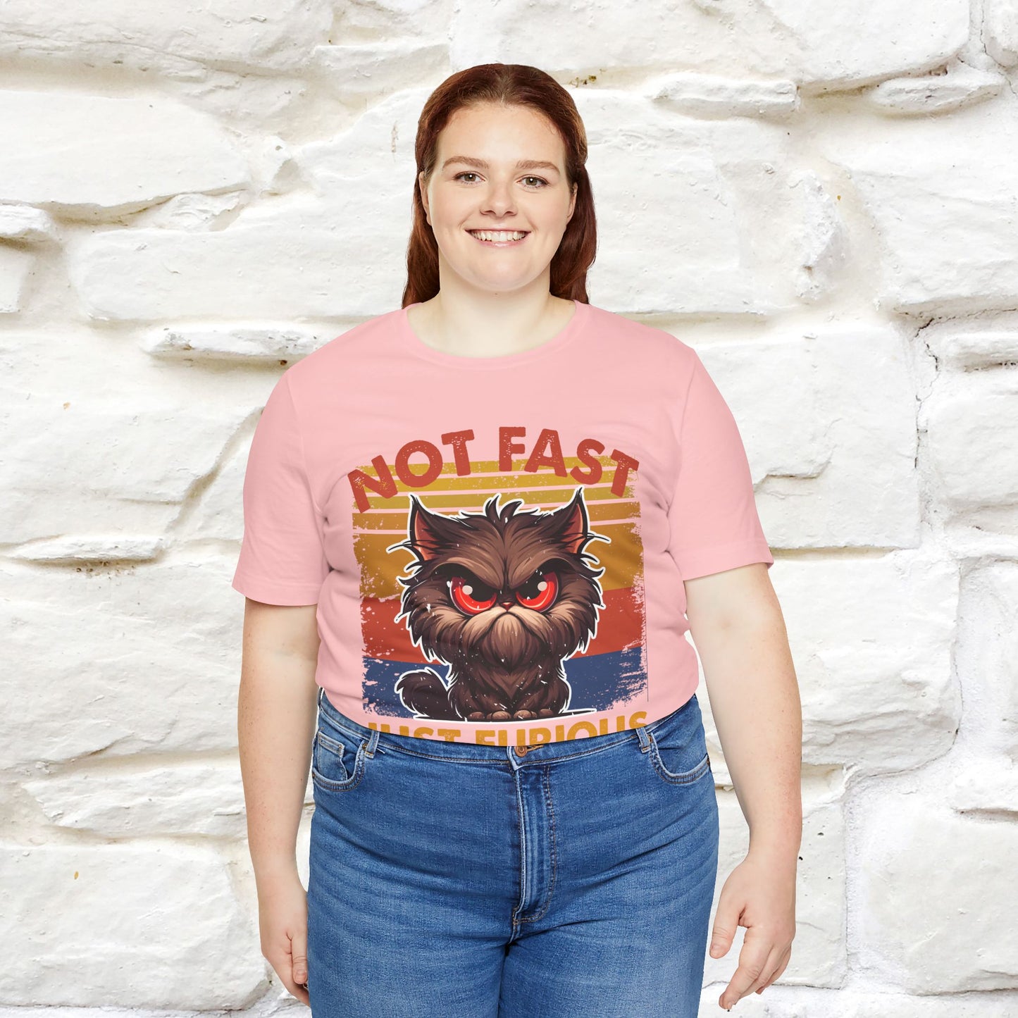Not Fast, Just Furious |  Sarcastic Cat T-Shirt | Nunu&Miao Studio