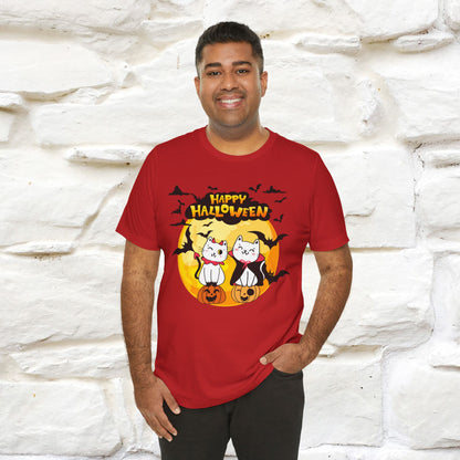 "Happy Halloween Cat Couple " Cat  T-shirt |Nunu&Miao Studio