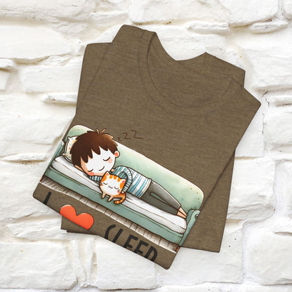 ''I Love Sleep''  Cat T-shirt for Men and Women  100% Cotton*