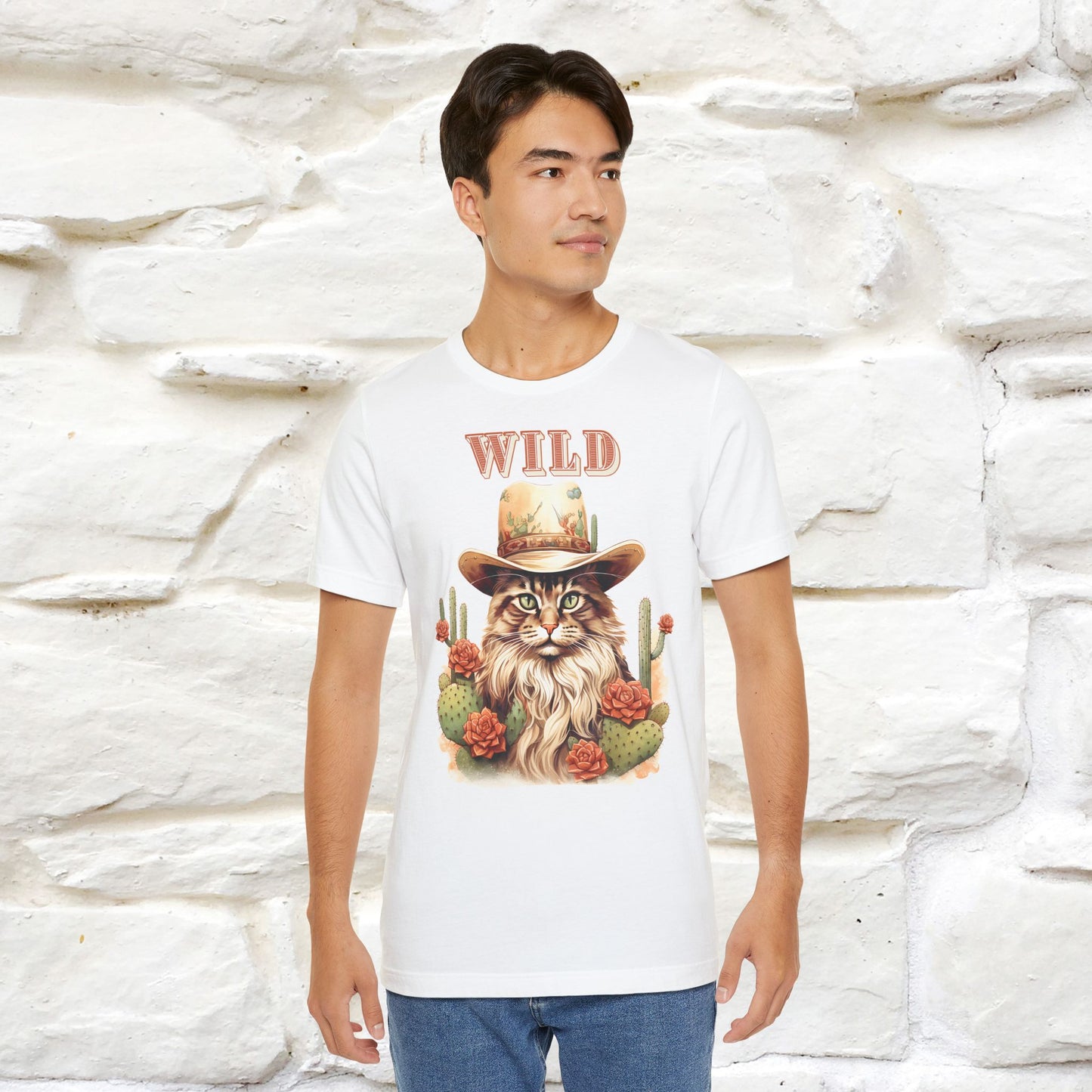 Wild Cowboy Cat T-Shirt for Men & Women | 100% Cotton* Adventure Tee