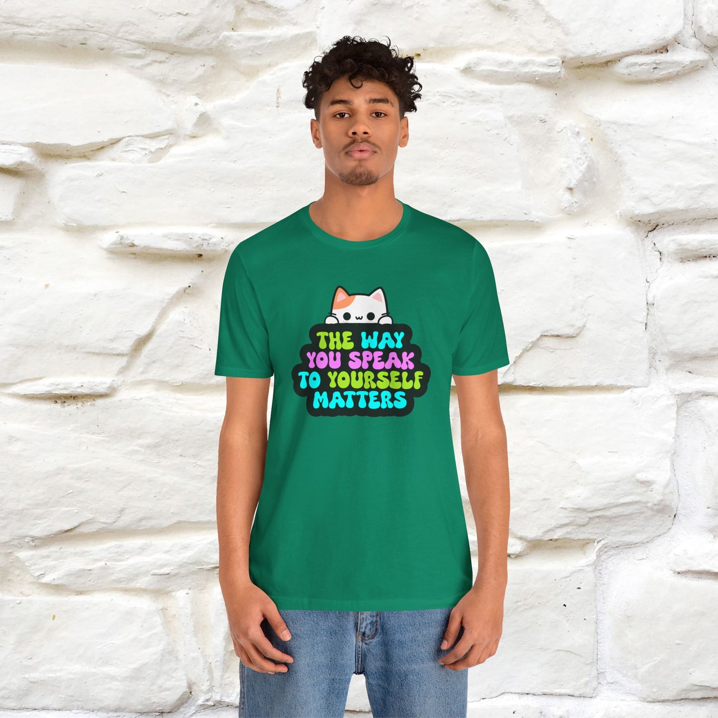 "Il modo in cui parli con te stesso è importante" T-shirt per uomo e donna | 100% cotone*