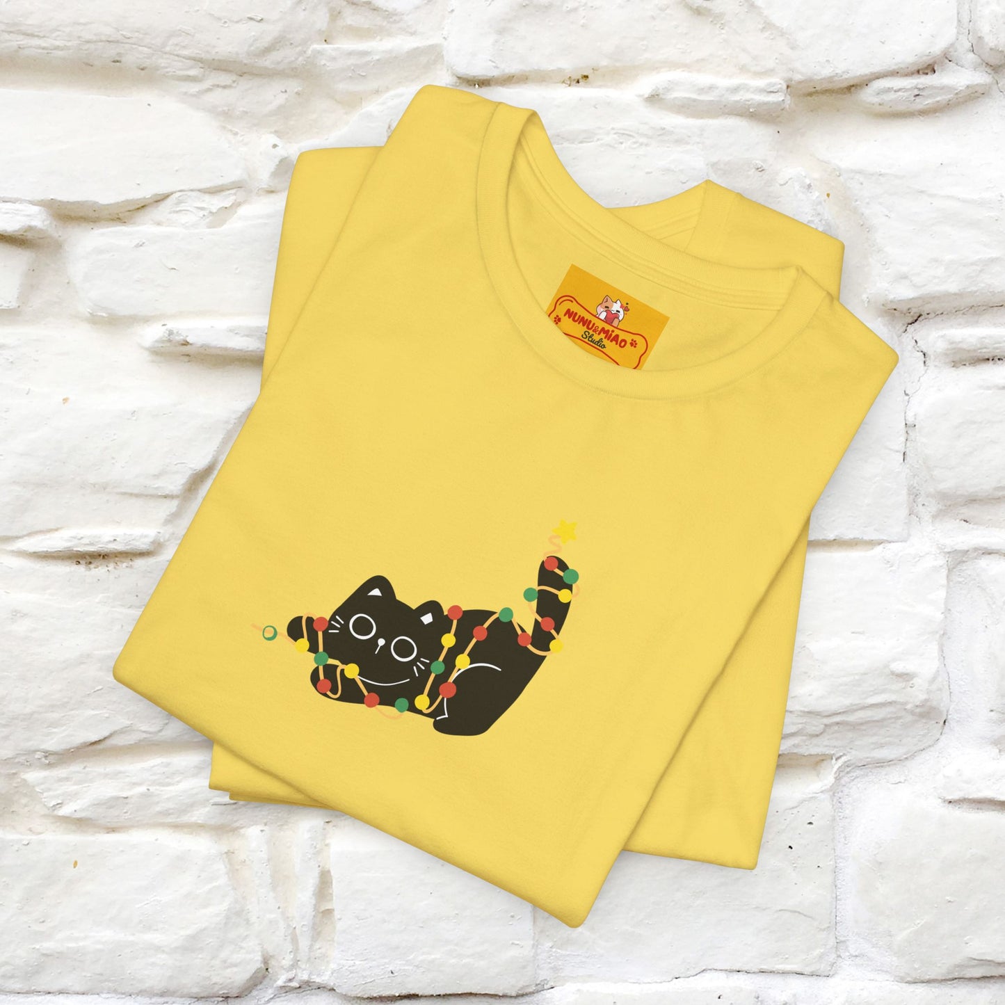 ''Be The Light" Cat T-Shirt| Front & Back Design | Nunu&Miao Studio