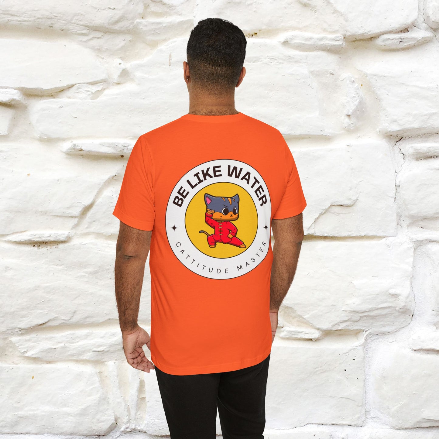 "Be Like Water: Cattitude Master Cat" T-Shirt for Men & Women | 100% Cotton* Martial Arts Tee