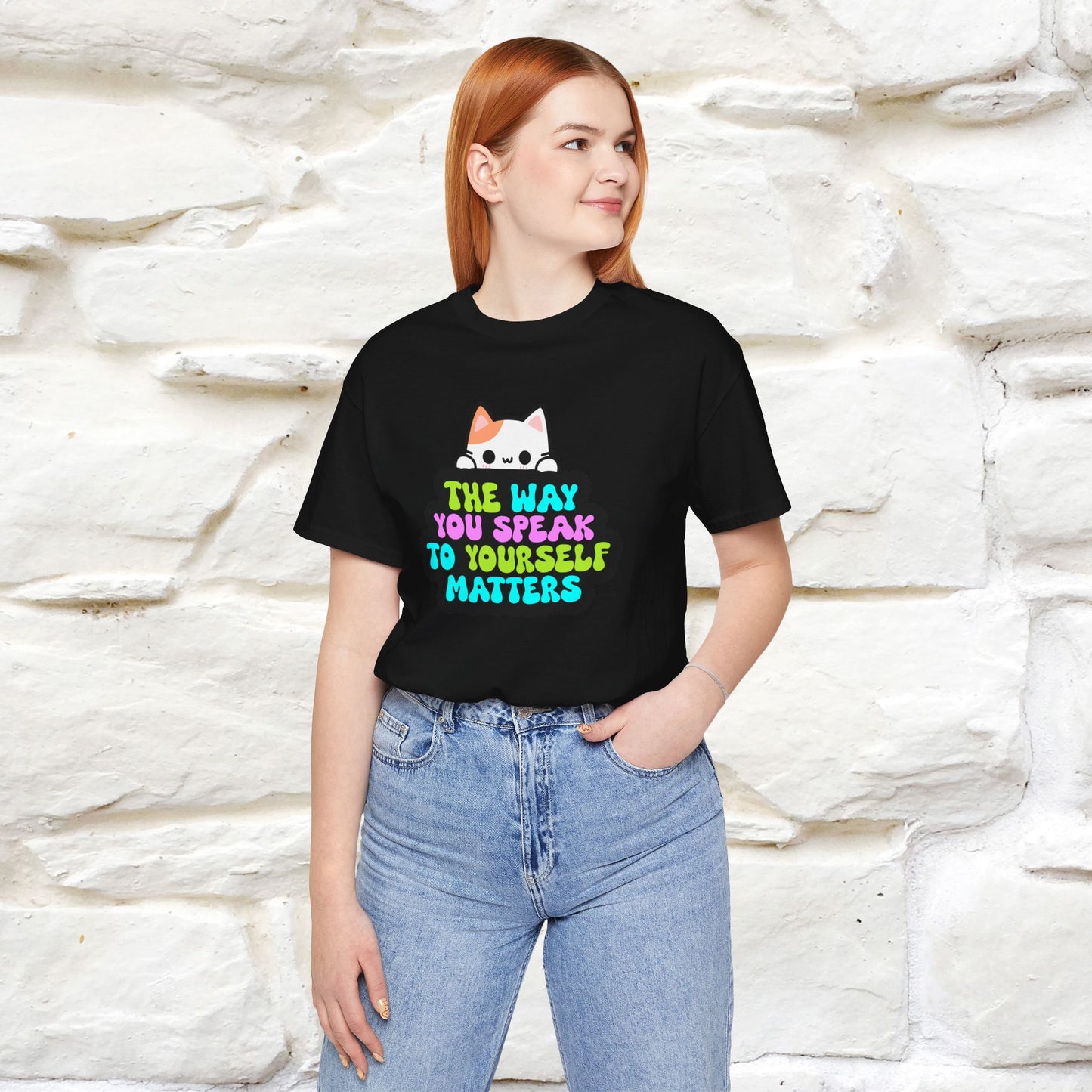 "Il modo in cui parli con te stesso è importante" T-shirt per uomo e donna | 100% cotone*
