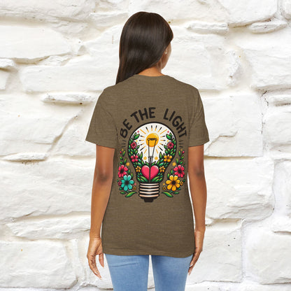 "Be The Light" Cat T-shirt for Men & Women | 100% Cotton* | Cat Lover Tee | Front & Back Design