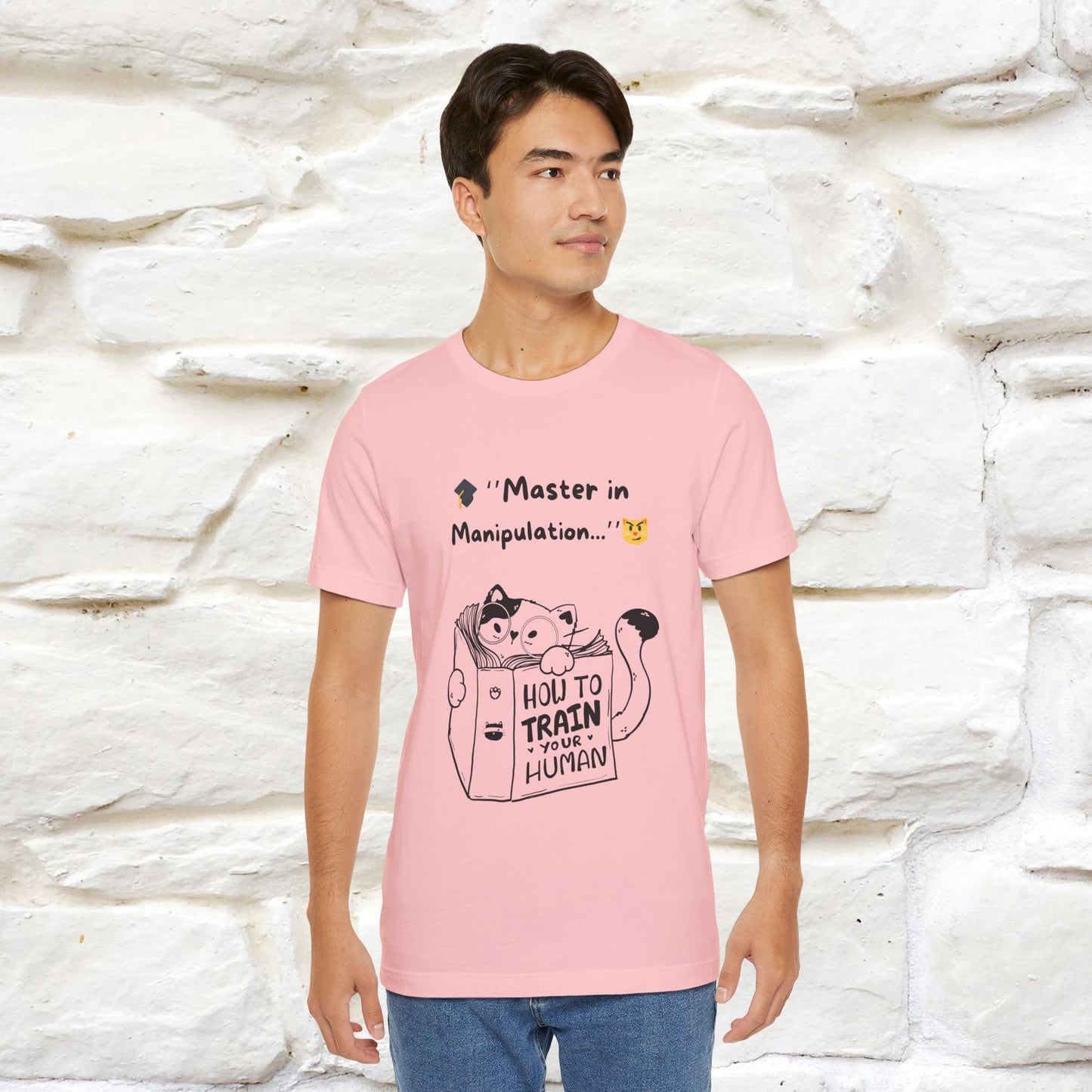 ''Master In Manipulation. How To Train Your Human ''  Cat T-shirt for Men and Women  100% Cotton*