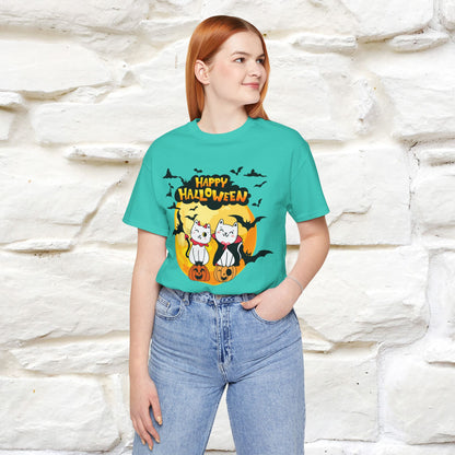 "Happy Halloween Cat Couple " Cat  T-shirt |Nunu&Miao Studio