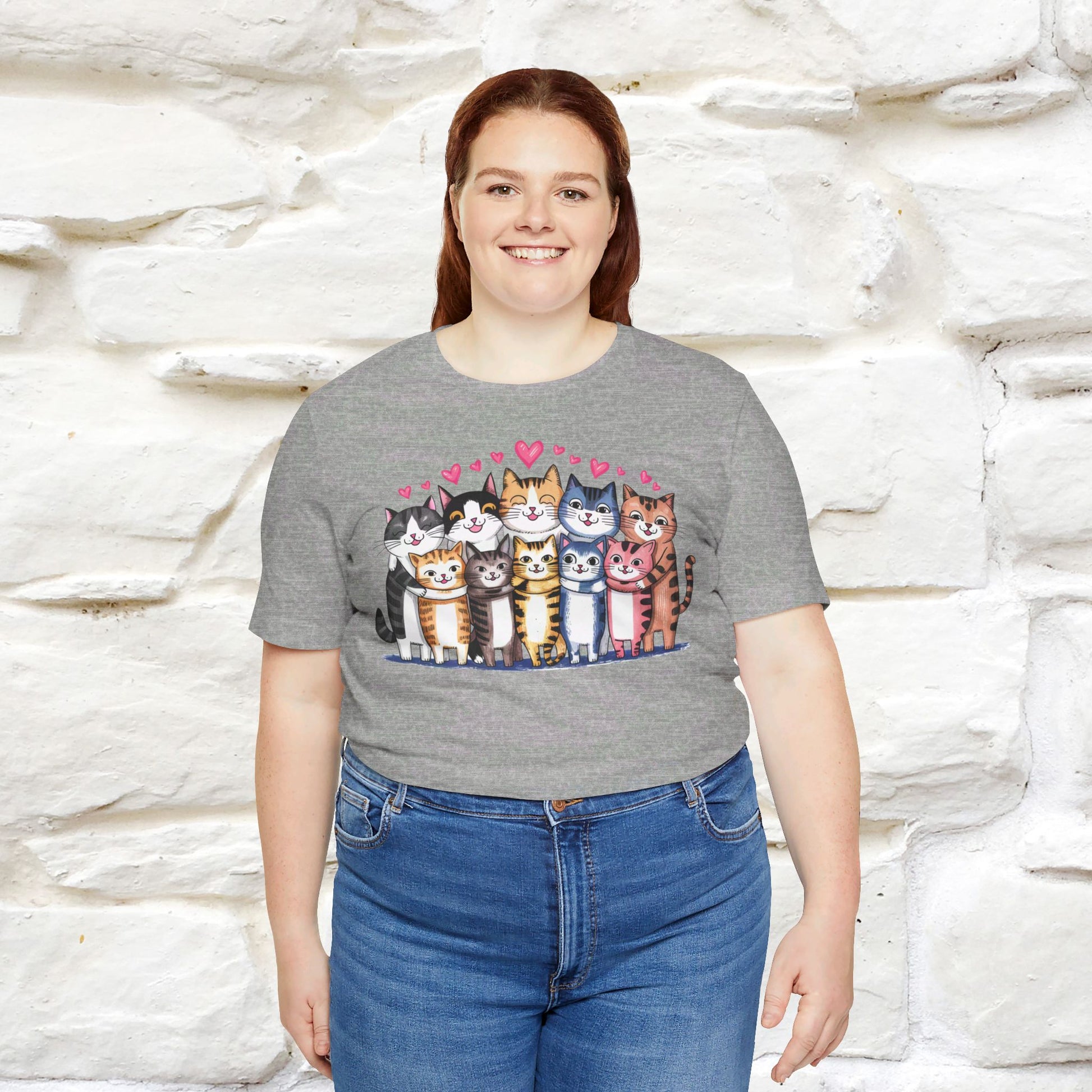 ''Cats Bring Us Together'' Cat T-shirt for Women 100% Cotton* - Nunu&Miao Studio