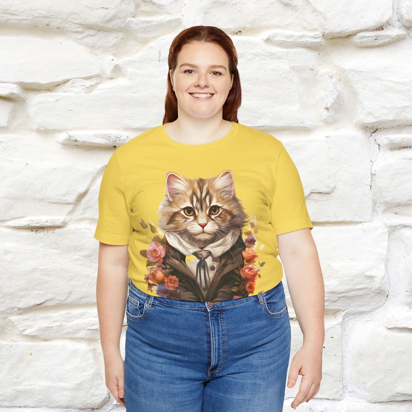 "Mr. Meow" Elegante T-shirt con gatto per uomo e donna | 100% cotone*