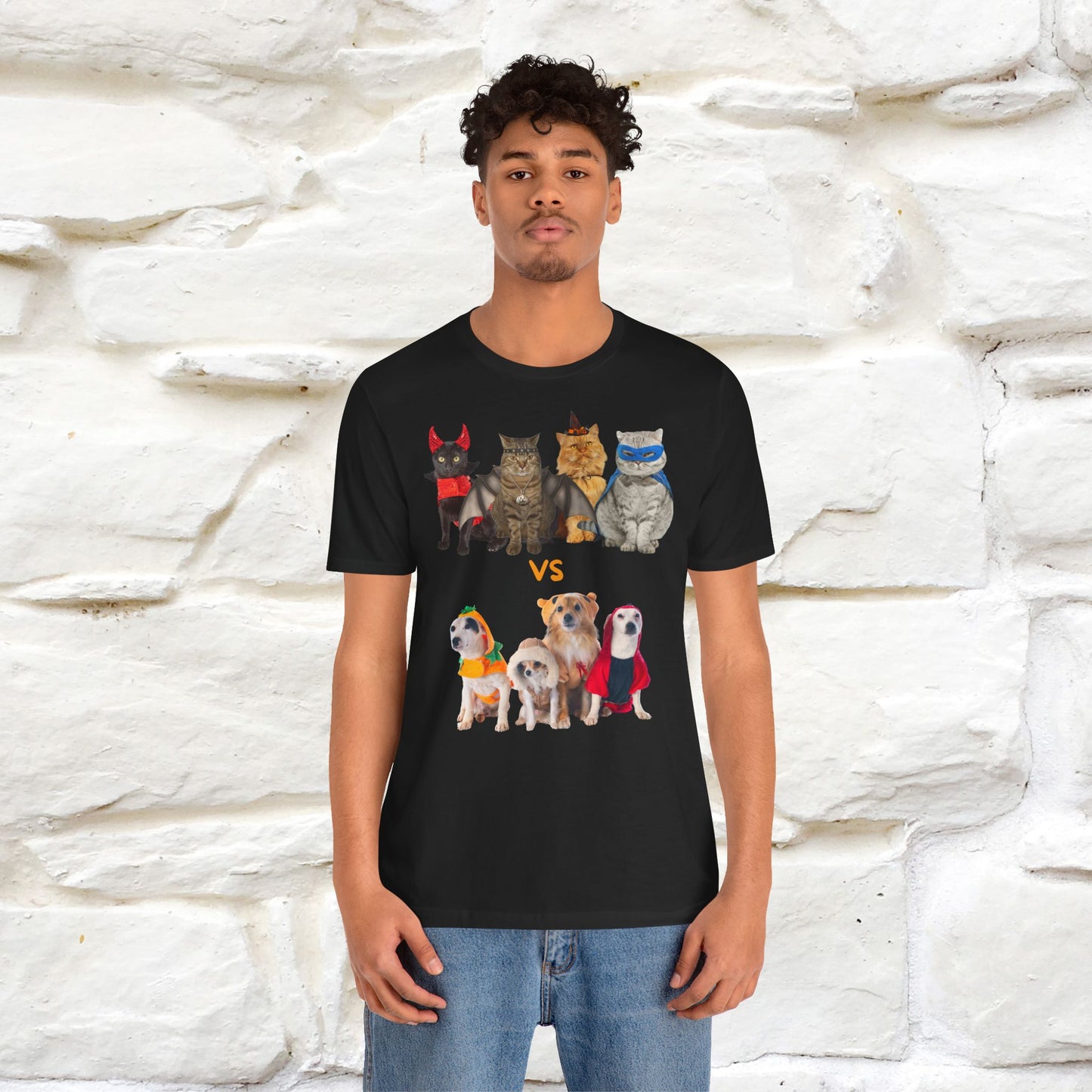 ''Cat Vs Dogs''  Cat and Dog T-shirt for Men and Women 100% Cotton*