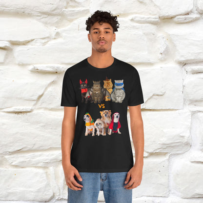 ''Cat Vs Dogs''  Cat and Dog T-shirt for Men and Women 100% Cotton*