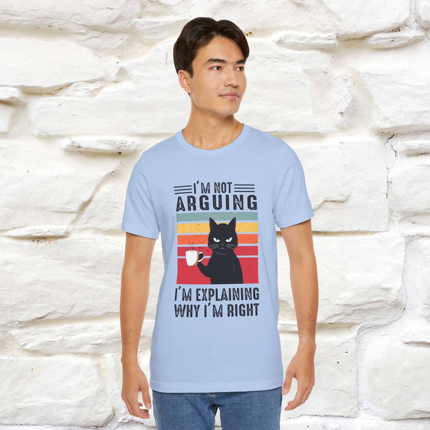 Non sto discutendo, sto spiegando perché ho ragione T-shirt con gatto per uomo e donna | 100% cotone* Maglietta divertente