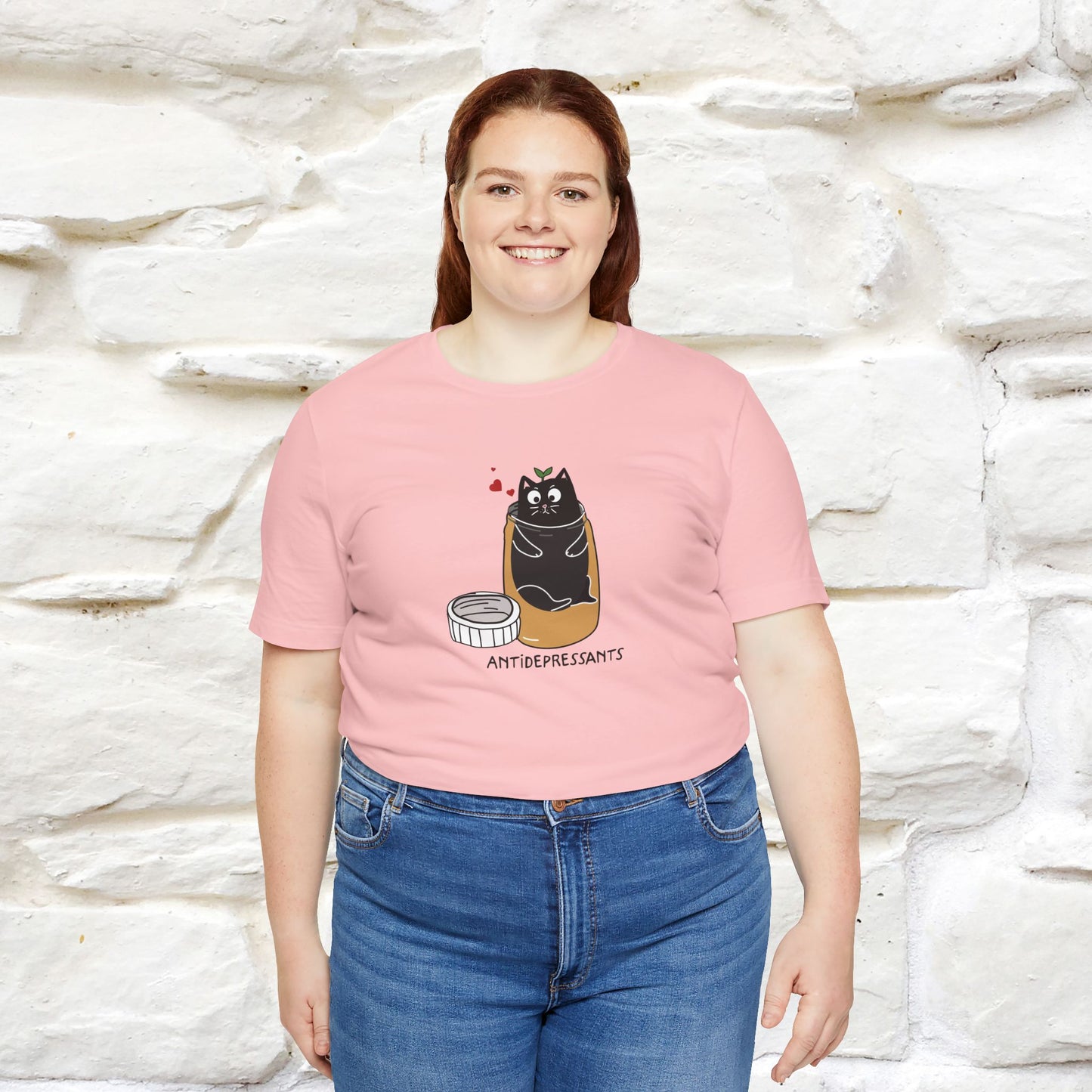 "Antidepressants" Cat T-Shirt | Front & Back Design | Nunu&Miao Studio