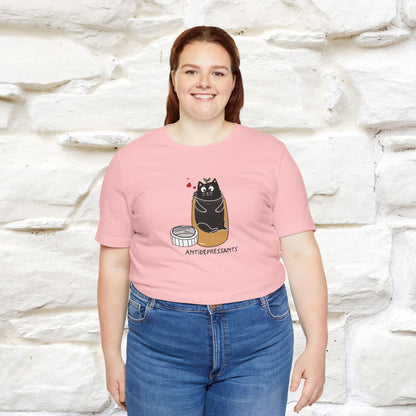 "Antidepressants" Cat T-Shirt | Front & Back Design | Nunu&Miao Studio