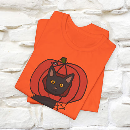 ''Black Cat And The Pumkin'' Unisex T-shirt 100% Cotton*