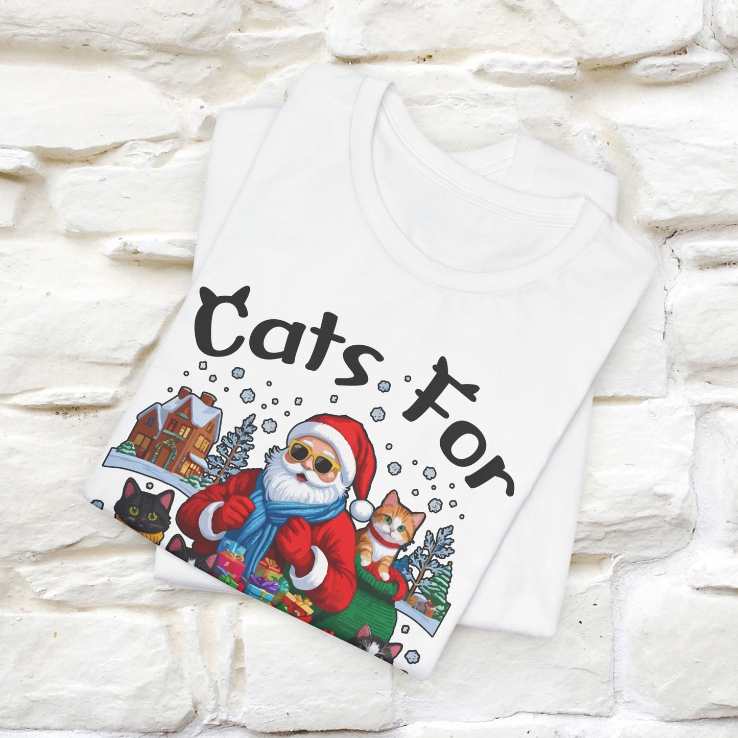 Cats For Everybody T-Shirt | Festive Cat Christmas Shirt for Men & Women | 100% Cotton