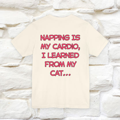 "Napping Is My Cardio, I Learned From My Cat…" Funny Cat T-shirt | Nunu&Miao Studio