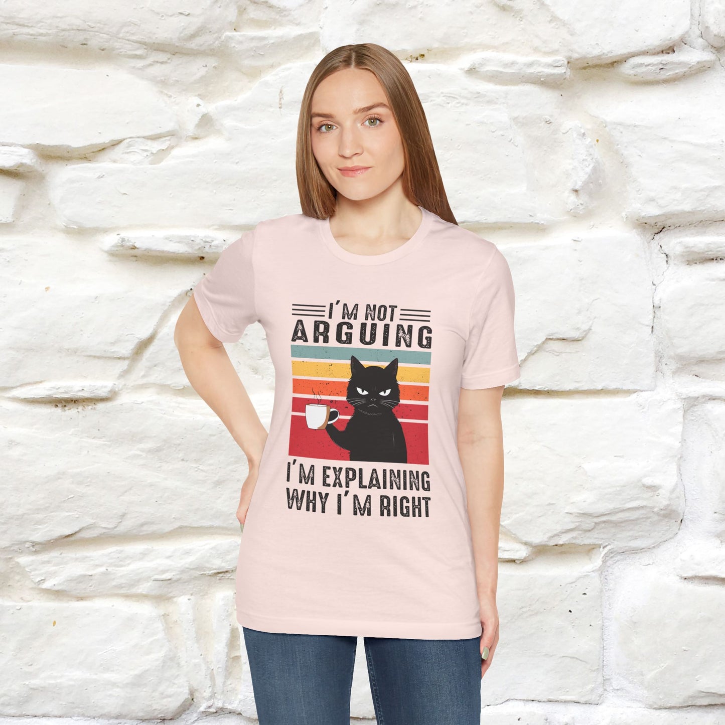 Non sto discutendo, sto spiegando perché ho ragione T-shirt con gatto per uomo e donna | 100% cotone* Maglietta divertente