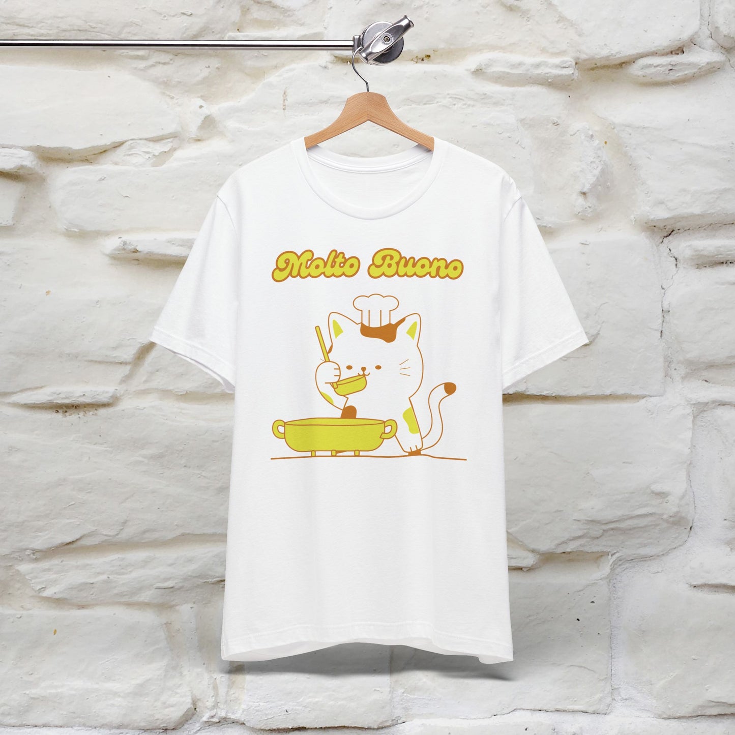 “Molto Buono Cat T-Shirt | Italian-Inspired Cat Shirt for Men & Women | 100% Cotton”