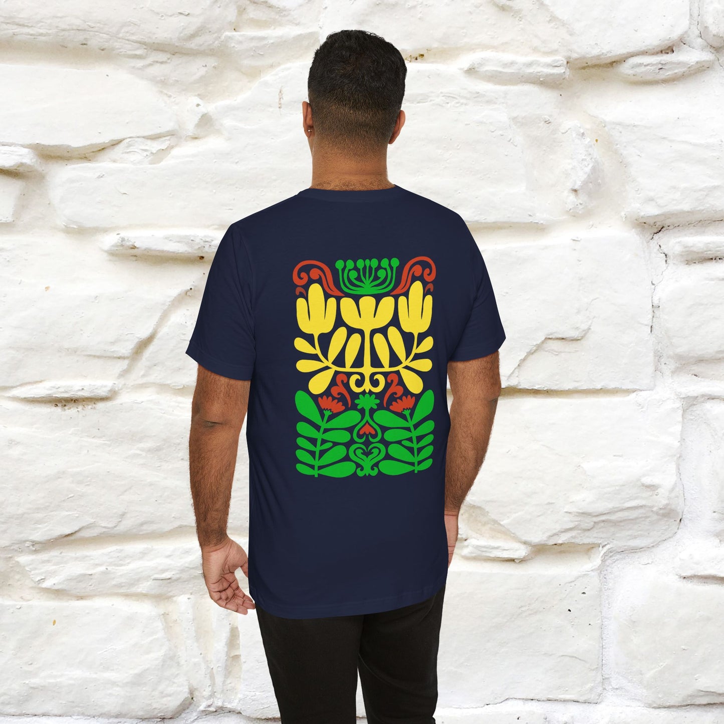 ''Floral Abstract'' Cat T-Shirt Front and Back Design | Nunu&Miao Studio