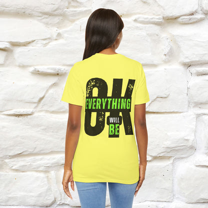 ''Everything Will Be Ok '' Cat T-Shirt Front and Back Design | Nunu&Miao Studio