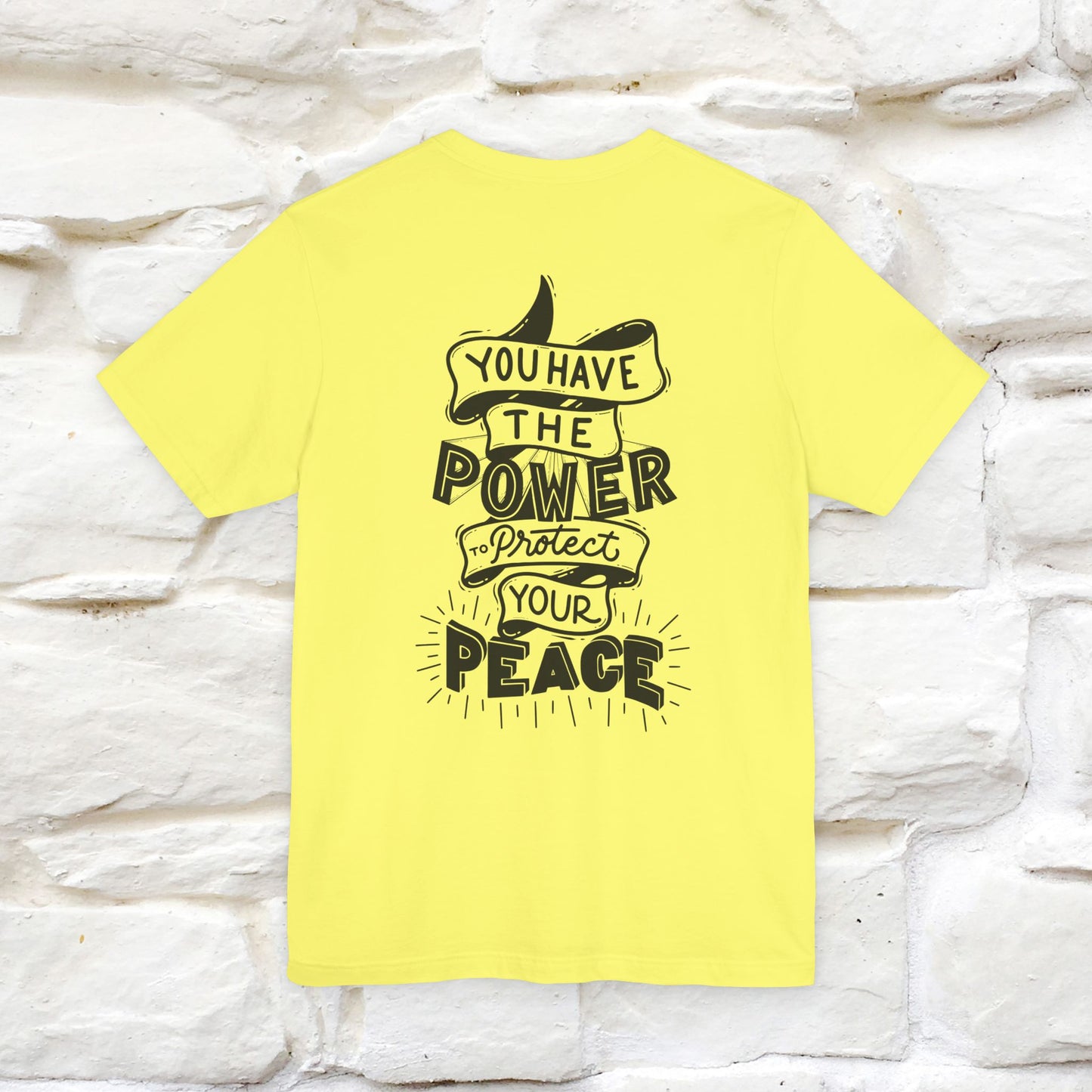 "You Have the Power to Protect Your Peace" Cat T-Shirt| Front & Back Design | Nunu&Miao Studio