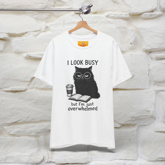 "I Look Busy But I'm Just Overwhelmed" |Cat T-Shirt | Nunu&Miao Studio