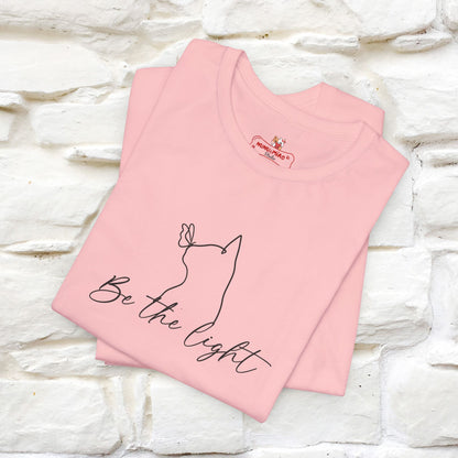 "Be The Light" Cat T-Shirt for Men & Women | Front & Back Design | 100% Cotton* 🐾