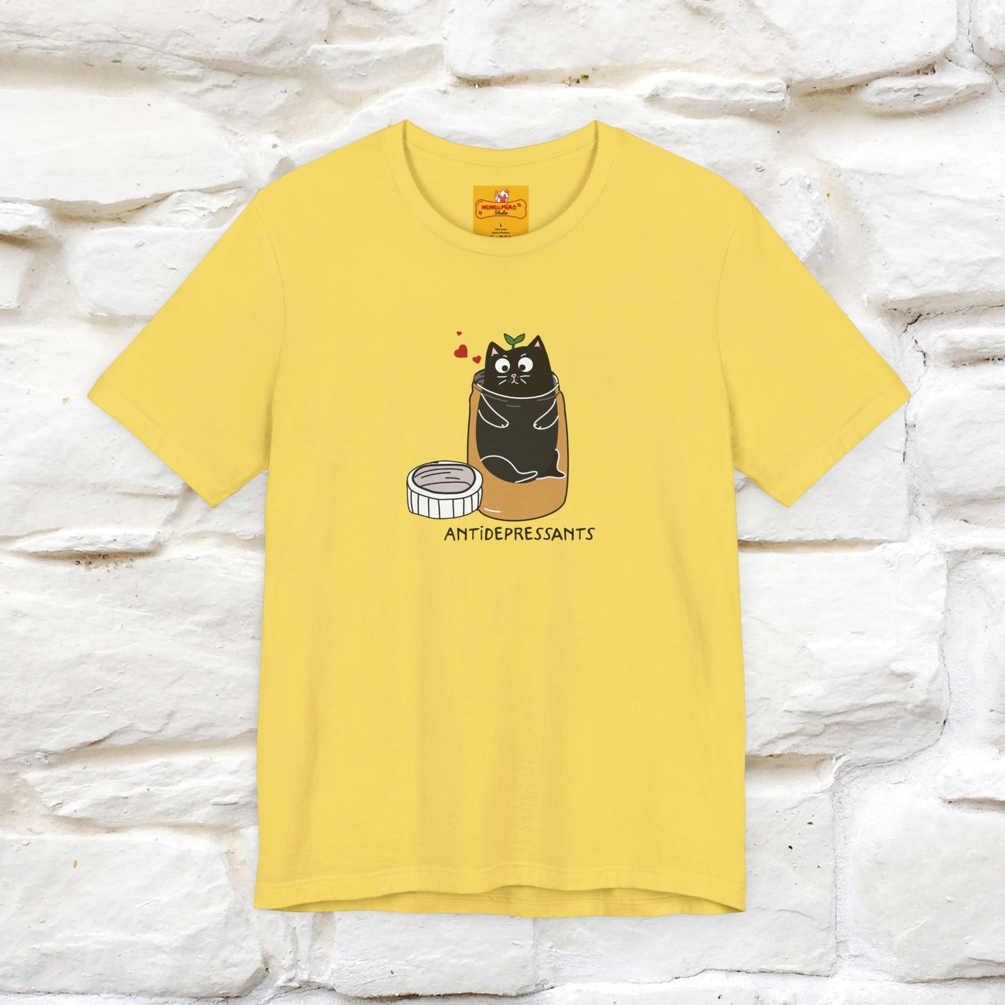 "Antidepressants" Cat T-Shirt | Front & Back Design | Nunu&Miao Studio