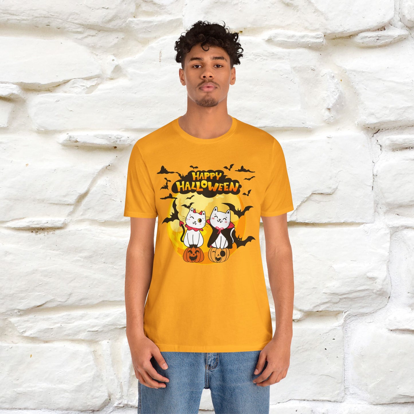 "Happy Halloween Cat Couple " Cat  T-shirt |Nunu&Miao Studio