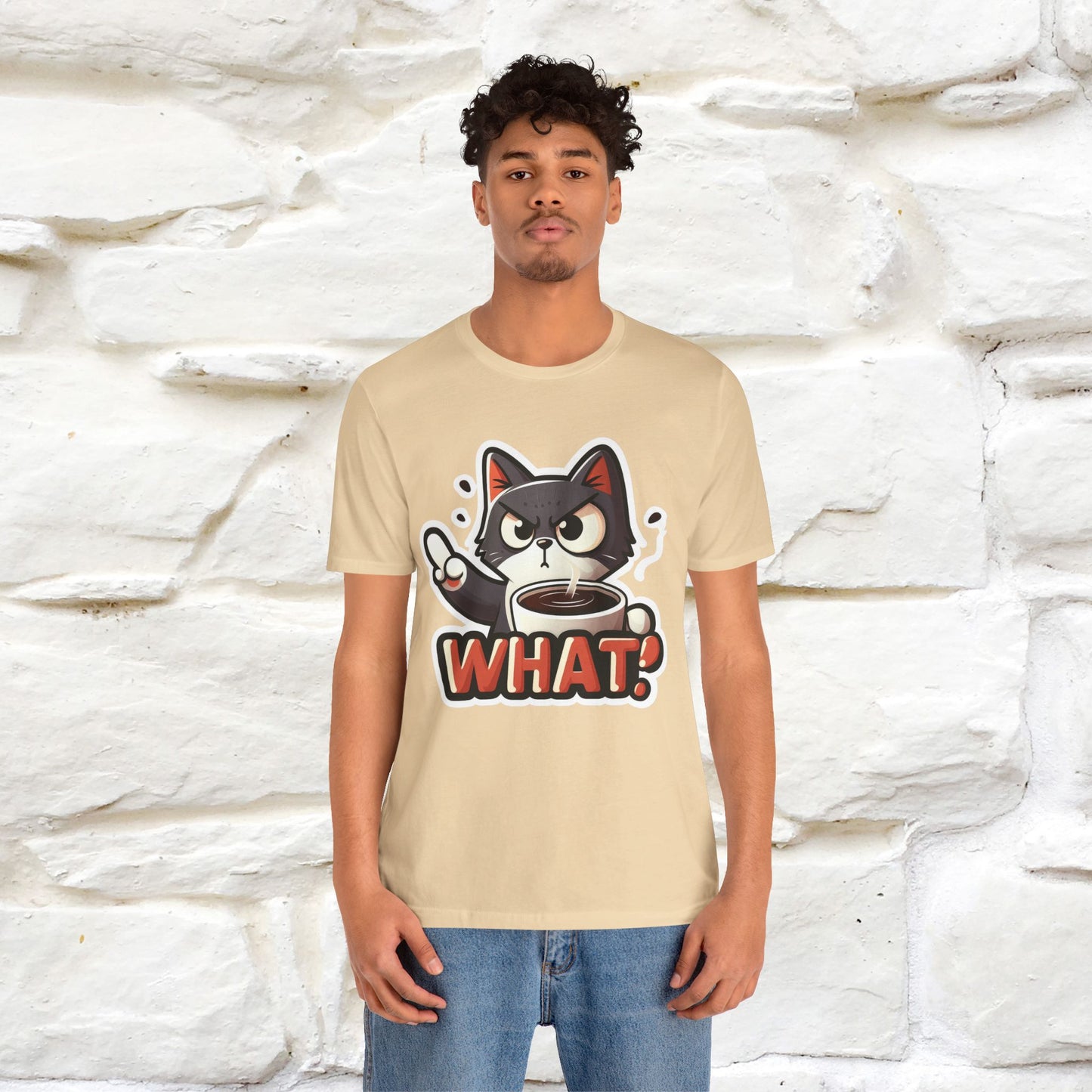 "What" Cat T-Shirt for Men & Women | 100% Cotton* | Cattitude Tee