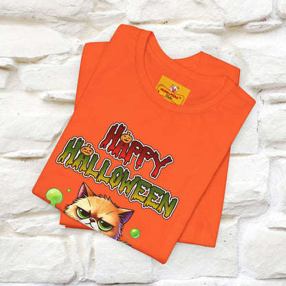 "Angry Cat Happy Halloween" Cat  T-shirt |Nunu&Miao Studio