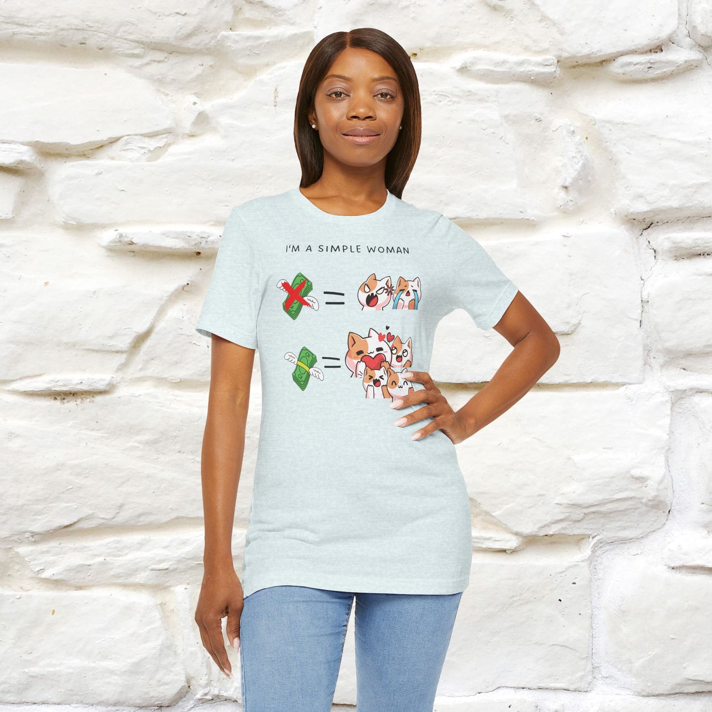 "I'm A Simple Woman" Funny Cat T-shirt for Women | 100% Cotton* 🐾