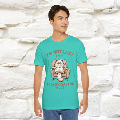 "I'm Not Lazy I'm In Energy-Saving Mode " Cat T-shirt |Nunu&Miao Studio