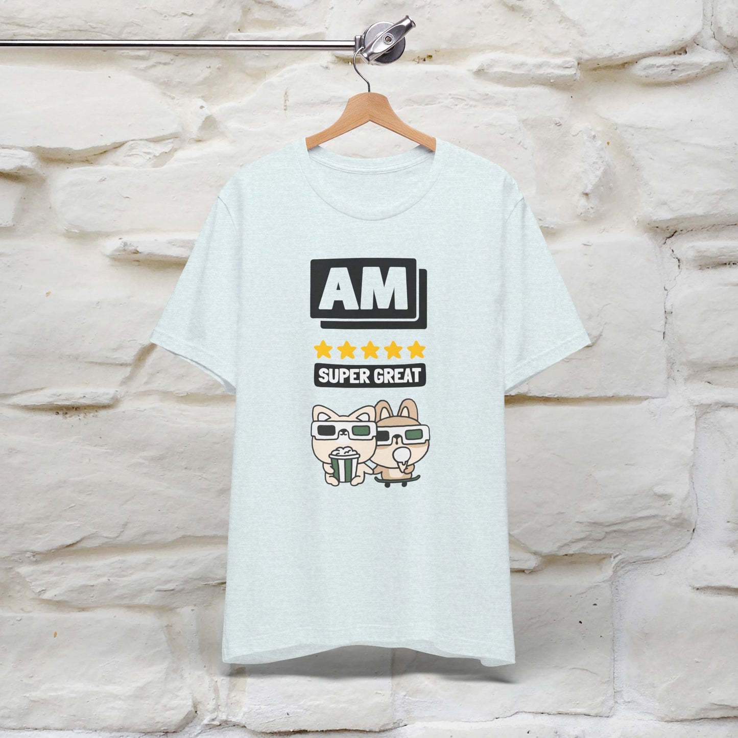 '' I Am Super Great'' T-shirt for Man 100% Cotton* - Nunu&Miao Studio