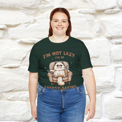 "I'm Not Lazy I'm In Energy-Saving Mode " Cat T-shirt |Nunu&Miao Studio