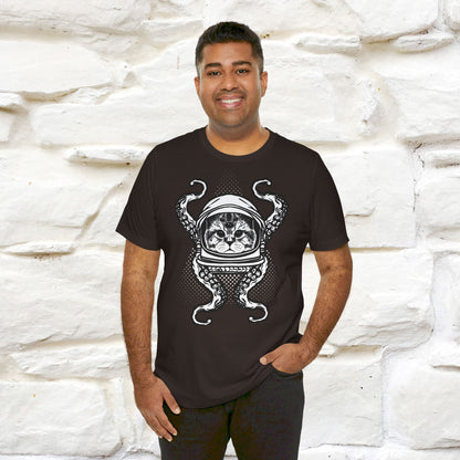 ''OctoCat Fusion''  Cat T-shirt for Man 100% Cotton. - Nunu&Miao Studio