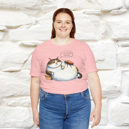 ''I Am Full,Not Really Interested'' Cat T-shirt for Women 100% Cotton* - Nunu&Miao Studio