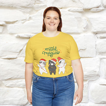 "Natal Magico" Cat T-shirt  |Nunu&Miao Studio - Nunu&Miao Studio
