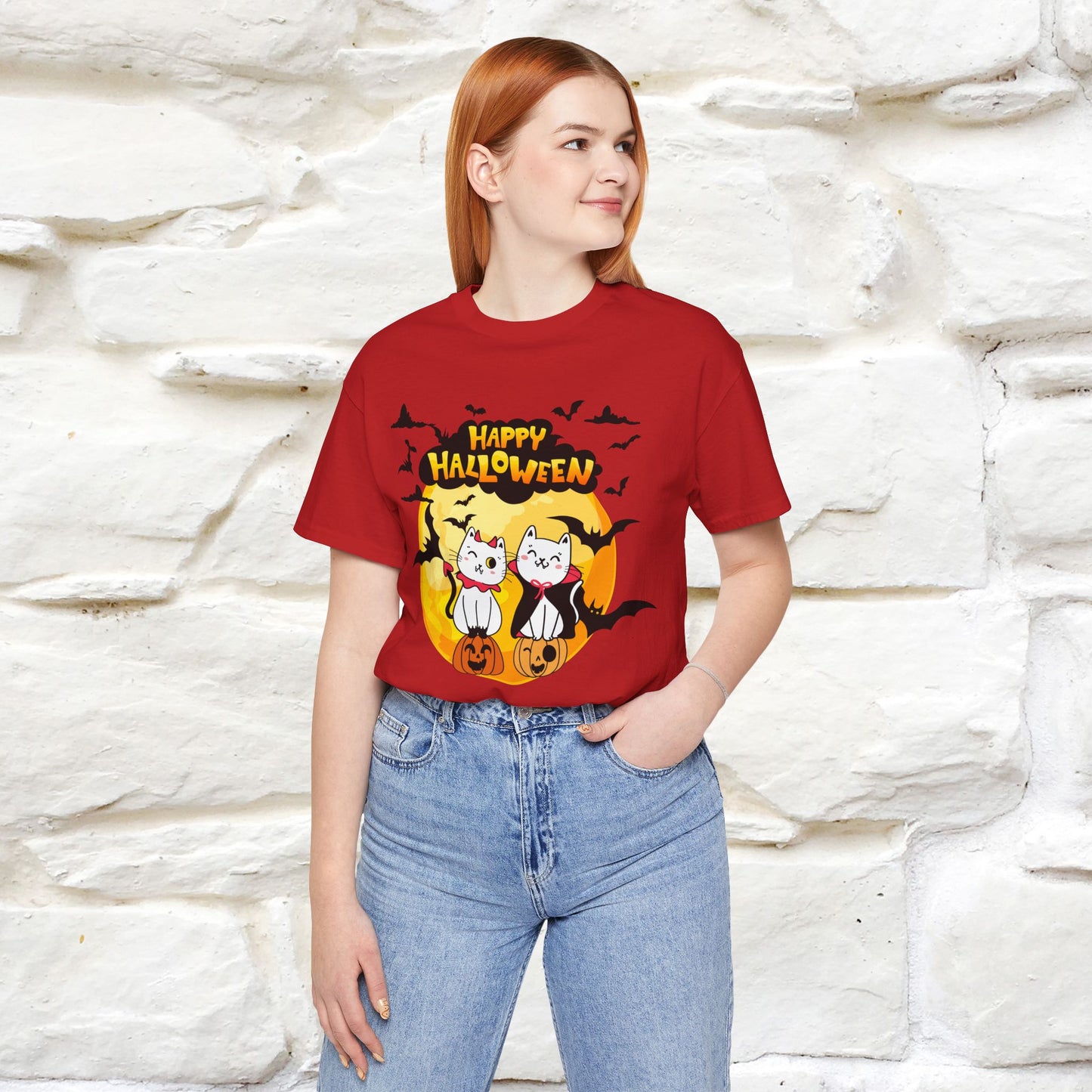 "Happy Halloween Cat Couple " Cat  T-shirt |Nunu&Miao Studio