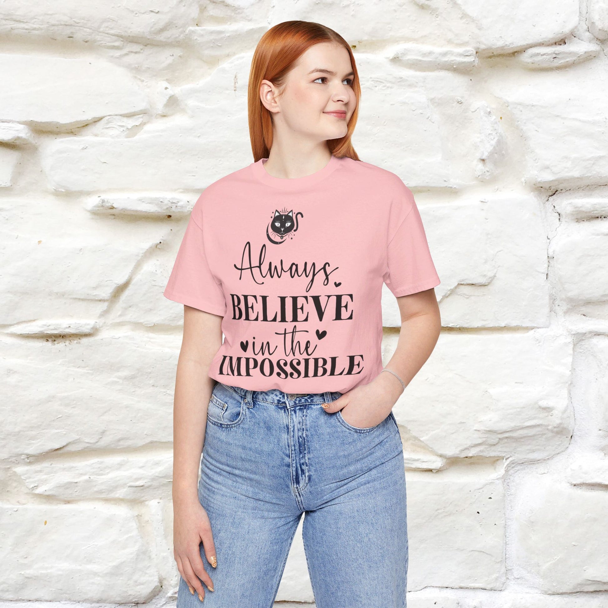 ''Always Believe In The Impossible'' T-shirt for Women 100% Cotton* - Nunu&Miao Studio