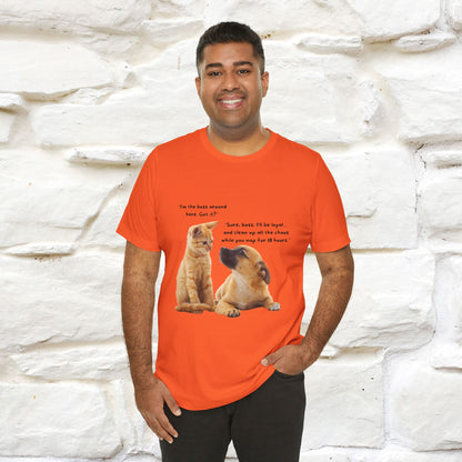 ''I am The Boss Here'' Funny Cat T-shirt for Men and Women  100% Cotton*