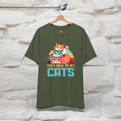 ''Yep, I Talk To My Cats'' Cute Cat T-Shirt for Men & Women | 100% Cotton* 🐾