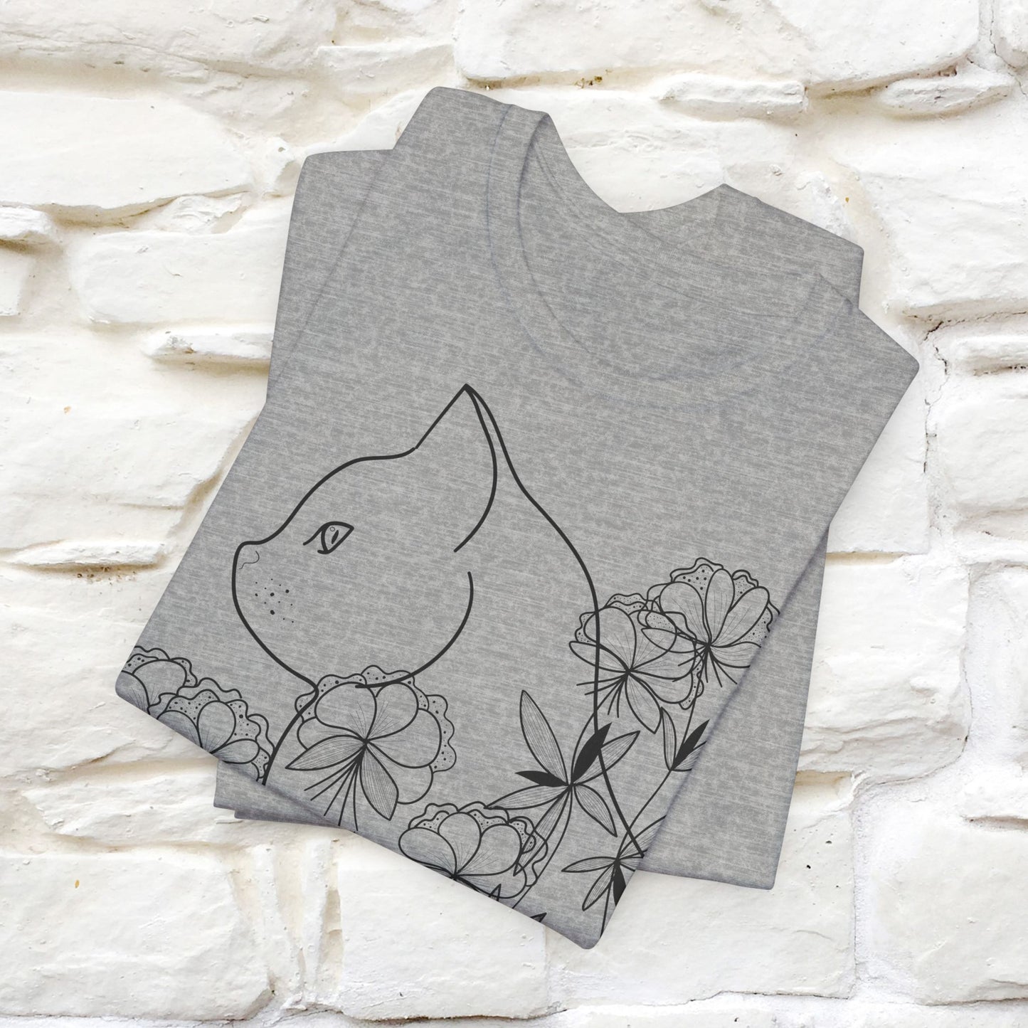 "Cat Flower !" Cat T-Shirt for Men & Women | 100% Cotton*