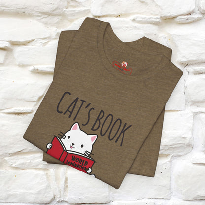 "Cat's Book Coffee" Cat T-Shirt for Men & Women | 100% Cotton* | Cozy Vibes for Book & Cat Lovers