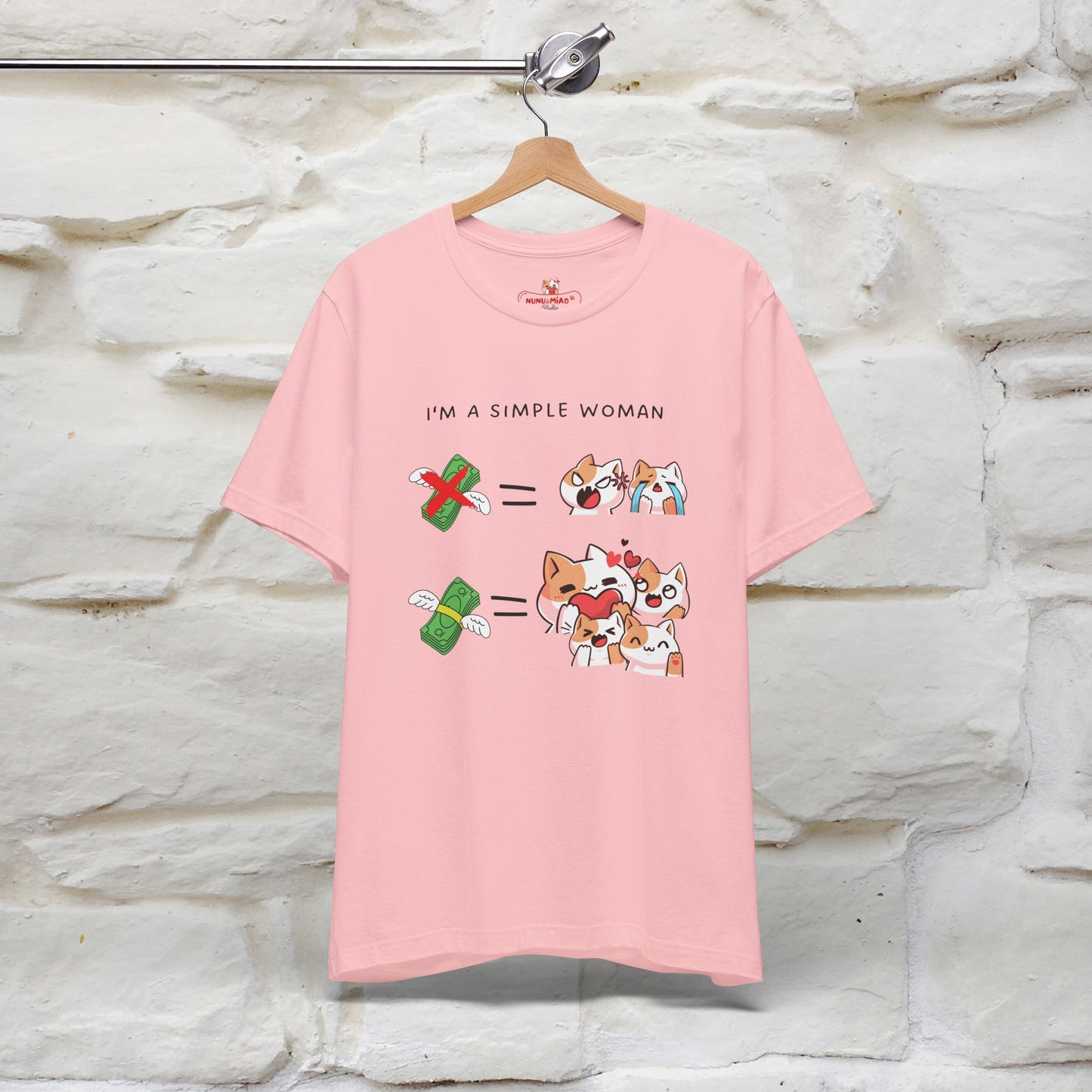 "I'm A Simple Woman" Funny Cat T-shirt for Women | 100% Cotton* 🐾