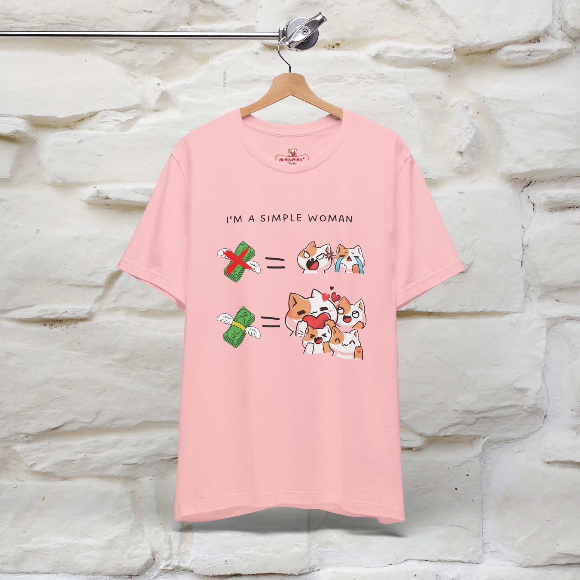 "I'm A Simple Woman" Funny Cat T-shirt for Women | 100% Cotton* 🐾 - Nunu&Miao Studio