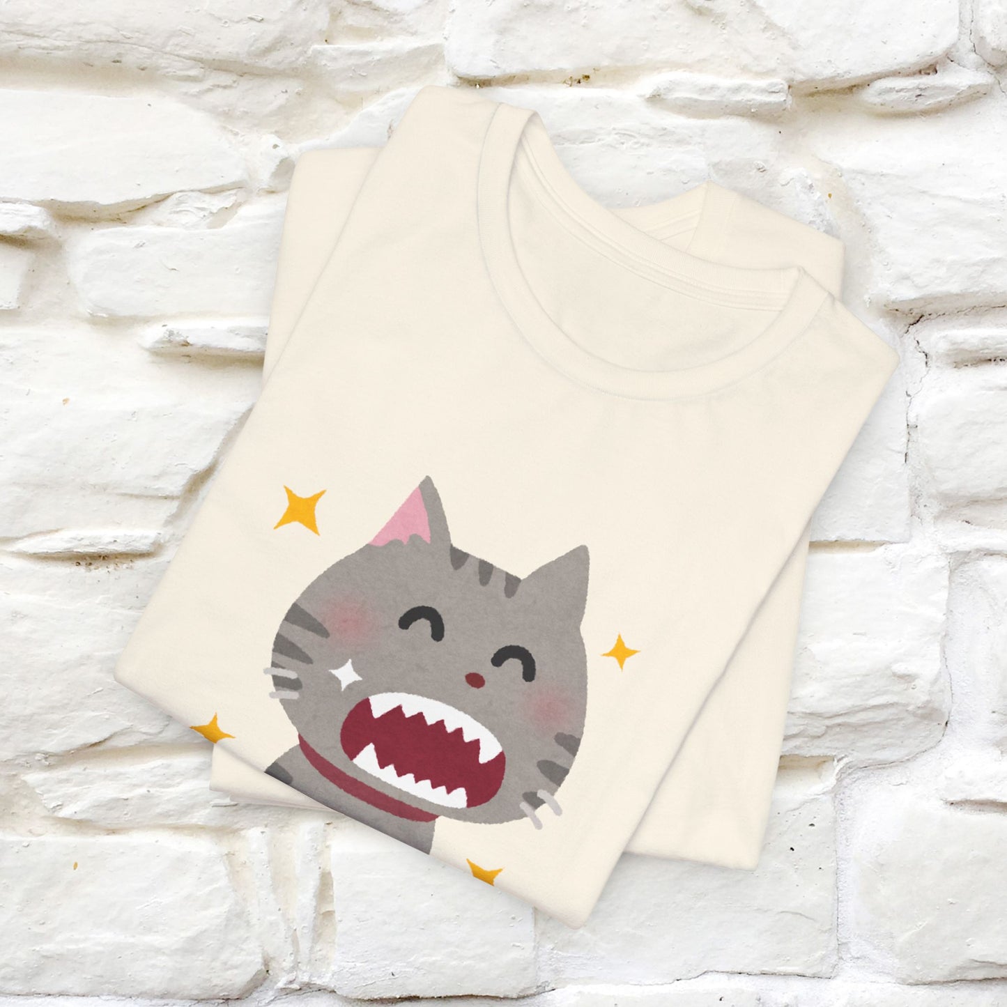 "Smile, Sparkle, Shine" Cat T-Shirt for Men & Women | Front & Back Design | 100% Cotton* 🐾