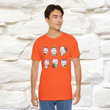 Christmas Cats T-Shirt | Festive Cat T-Shirt for Men & Women | 100% Cotton*